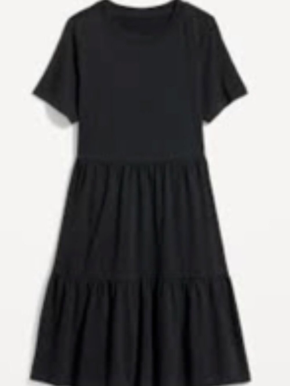 Old Navy short sleeve tiered knit swing dress.